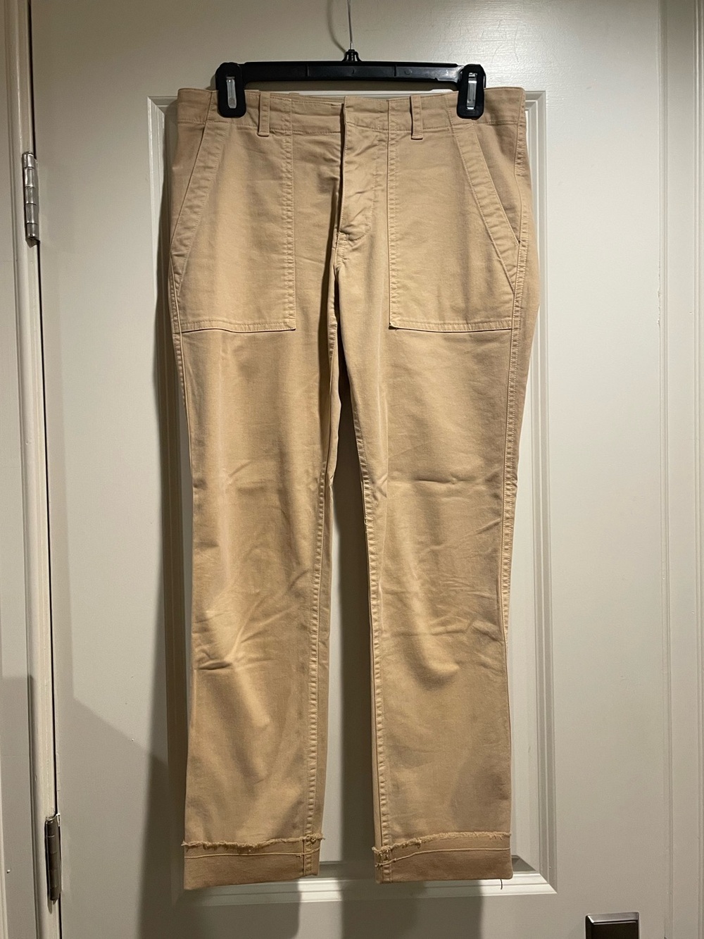 NILI LOTAN JENNA COTTON PANT in KHAKI